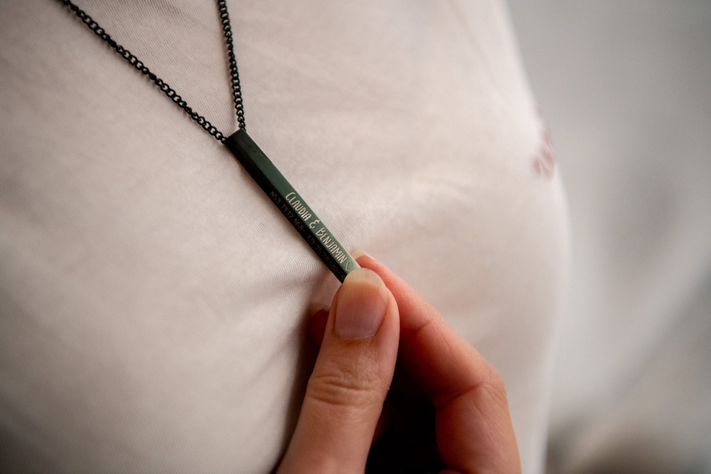 Säulenkette personalisiert - Anhänger