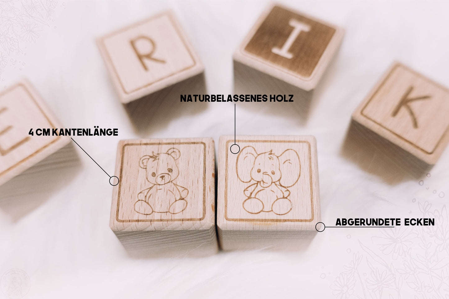 Buchstabenwürfel personalisiert