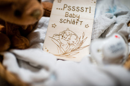 Baby Türschild - Baby Schläft