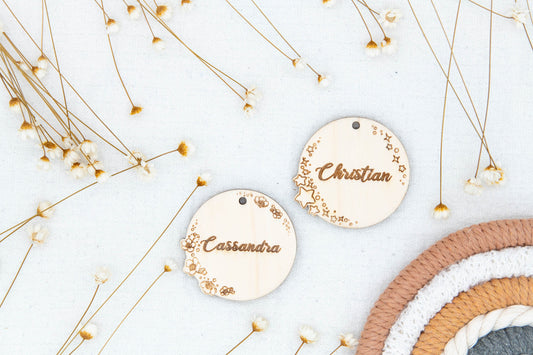Holz Geschenkanhänger personalisiert