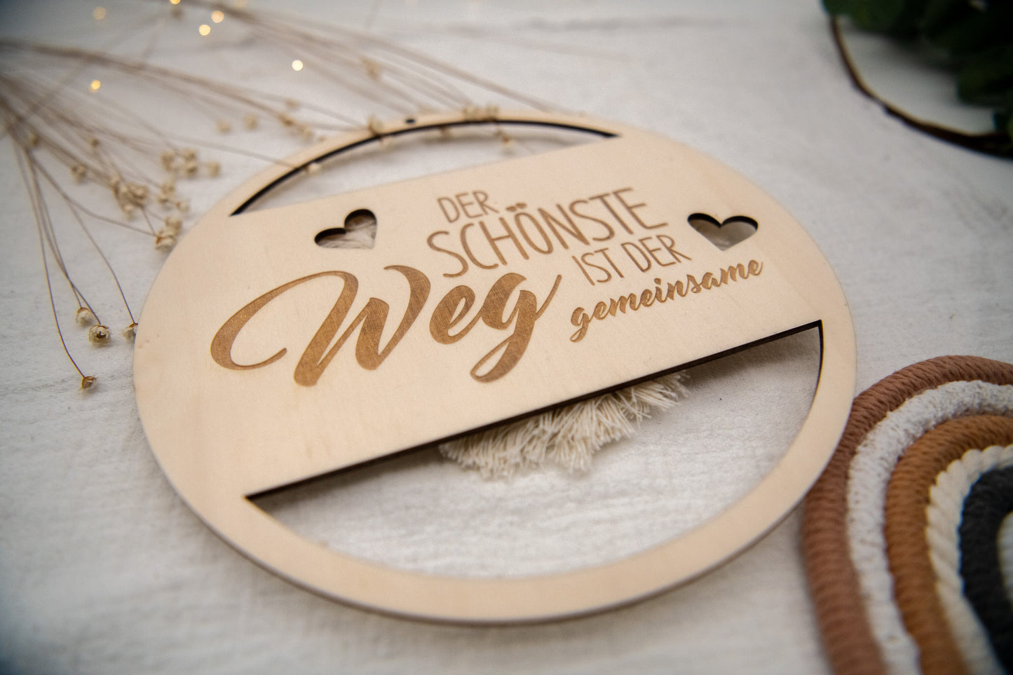 Der schönste Weg ist der gemeinsame - Holzkranz