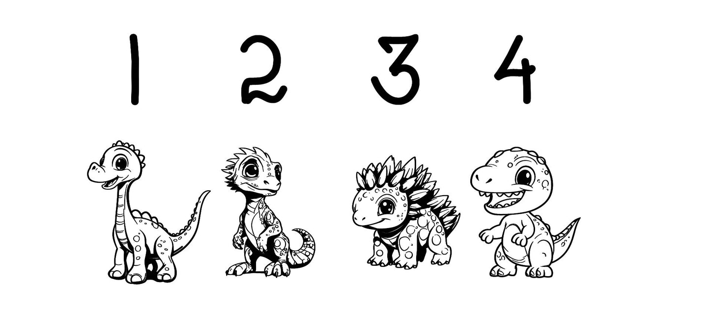Frühstücksbrett personalisiert für Jungen, Kinder mit Dinos als Kindergeschenk zur Geburt oder für werdende Eltern
