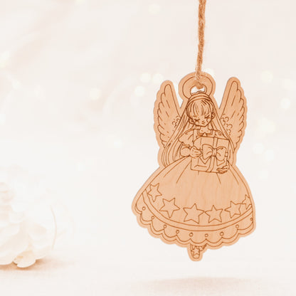 Weihnachts Schutzengel personalisierter Tannenbaumschmuck in 3 Ausführungen oder als Set